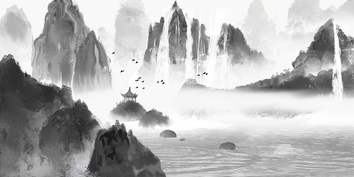 中国古典水墨山水画 - 展现传统美学意境